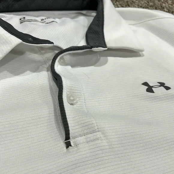 Under Armour White Men’s Polo XL - Picture 3 of 4